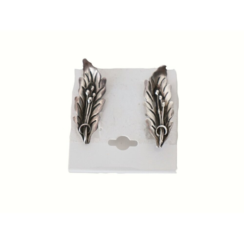 Vintage Sterling Silver Earrings Screw Back Mexico Alpaca  1970s Lot C